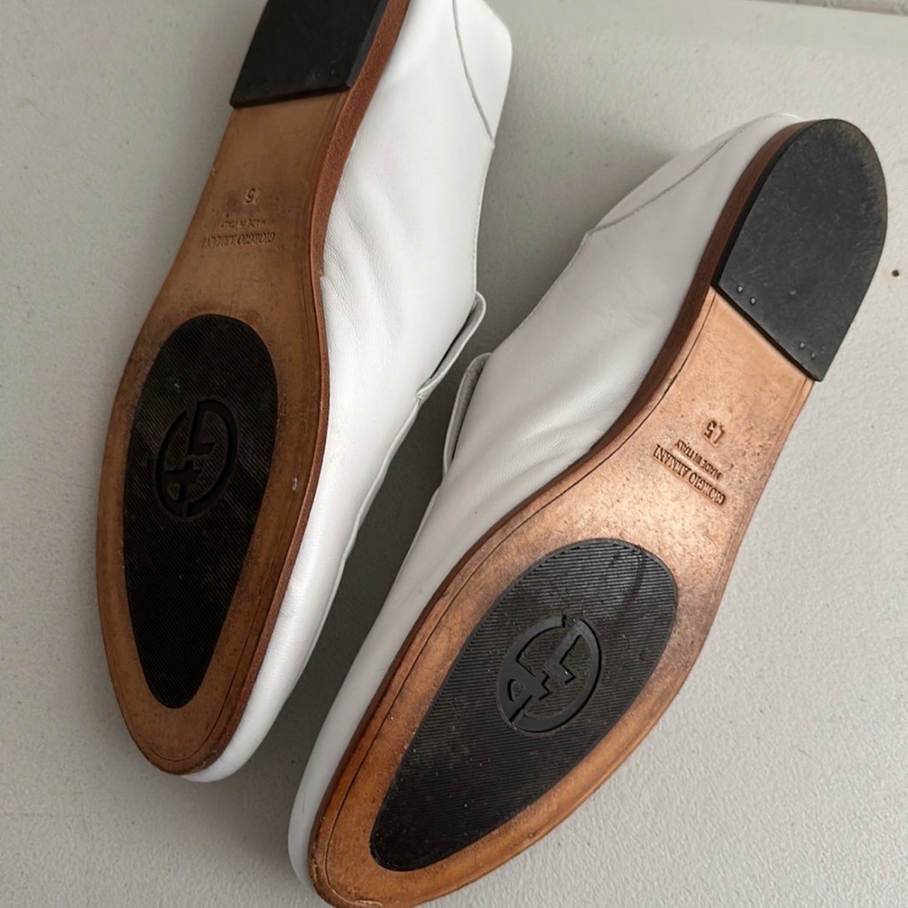 Giorgio Armani Men’s White Loafer’s - Picture 12 of 14